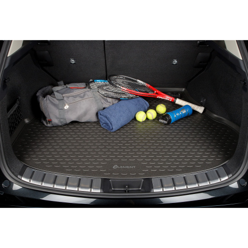 Коврик в багажник Mitsubishi Pajero Sport III 2015-2021, полиуретан Element, Черный, Арт. ELEMENT3546B13