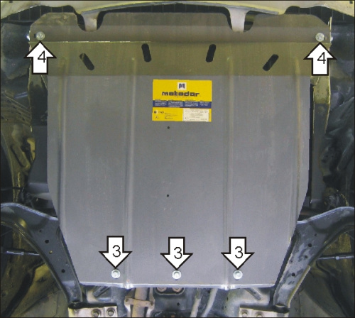 Защита картера двигателя и КПП Nissan Serena II (C24) 1999-2005 Минивэн V-2,0 RWD, 4WD Арт. 01414