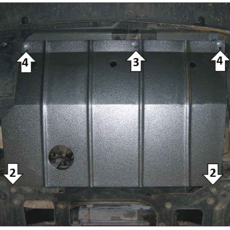 Защита картера двигателя и КПП Chrysler Voyager III 1995-2000 Минивэн V-2.0; 2.4; 2.5; 3.0; 3.3 Арт. 00304