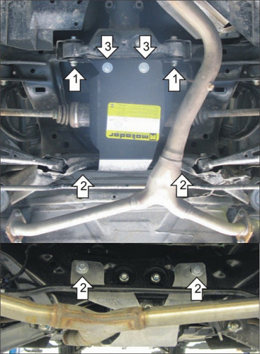 Защита заднего дифференциала Subaru Forester III (SH/S12) 2007-2010 Внедорожник 5 дв. V- 1,6; 2,0 - 4WD Арт. 12201