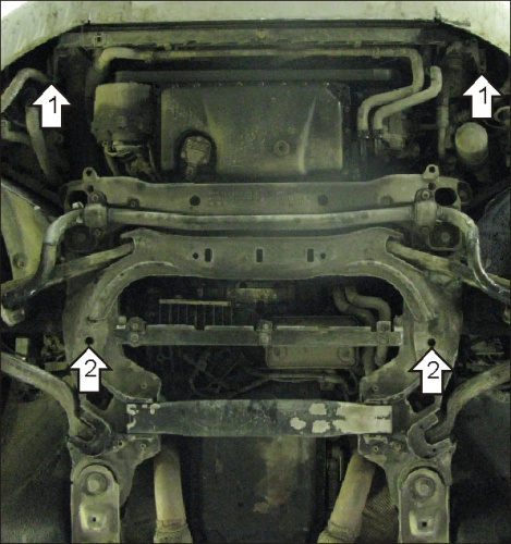 Защита картера двигателя Audi A8 II (D3) 2002-2005 Седан V-4,2 4WD Арт. 00132