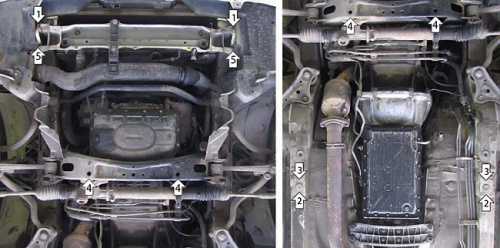 Защита картера двигателя и КПП Toyota Crown (S170) 1999-2001 Седан V-2,5 RWD для а/м по 2003 Арт. 02549