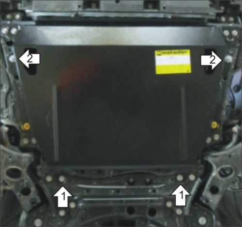 Защита картера двигателя и КПП Lexus NX I 2014-2017 V-2,0 4WD, FWD. Устанавливается вместо штатнго пыльника Арт. 05007