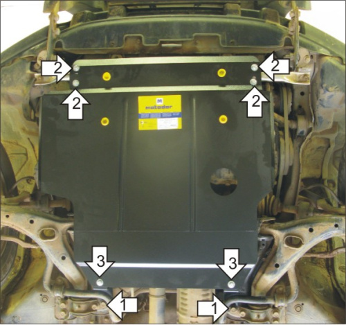 Защита картера двигателя и КПП Honda CR-V I 1995-1999 Внедорожник 5 дв. V-2,0 4WD; для а/м 1997-2002 Арт. 00805