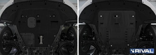 Защита картера двигателя и КПП Hyundai Santa Fe IV (TM) 2020- FL V-2.2d; 2.5; 3.5 Арт. 11128621