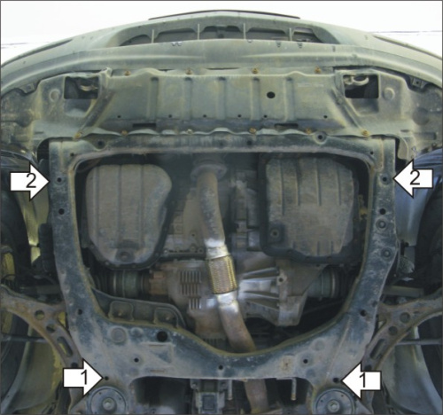 Защита картера двигателя и КПП Toyota Harrier I (XU10) 1997-2000 V-2,2, 2,4, 3,0 4WD, RWD Арт. 05001