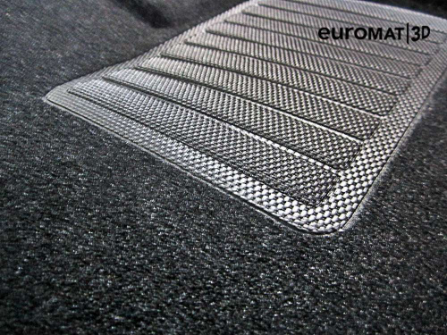 Коврики в салон Volvo S60 III 2018-2023, 3D ткань Euromat Business, Черный, Арт. EMC3D005502