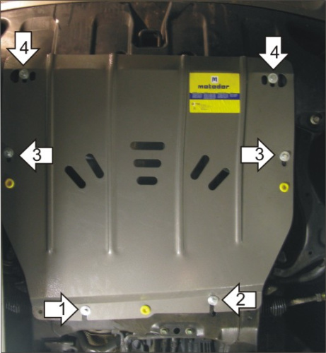 Защита картера двигателя и КПП Hyundai ix55 2006-2013 Внедорожник 5 дв. V-3.0, 3.8 4WD Арт. 00928
