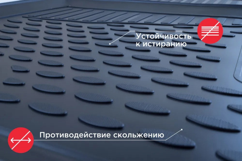 Коврик в багажник Haval H6 I 2014-2020, полиуретан Element, Черный, FWD Арт. ELEMENT9902B13
