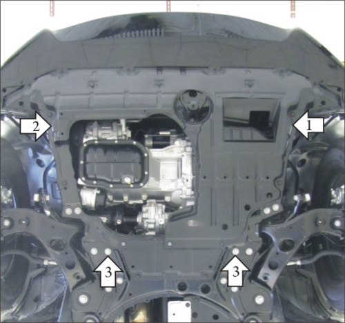 Защита картера двигателя и КПП Toyota RAV4 III (XA30) 2010-2013 FL2 V-2,0 4WD Арт. 02552