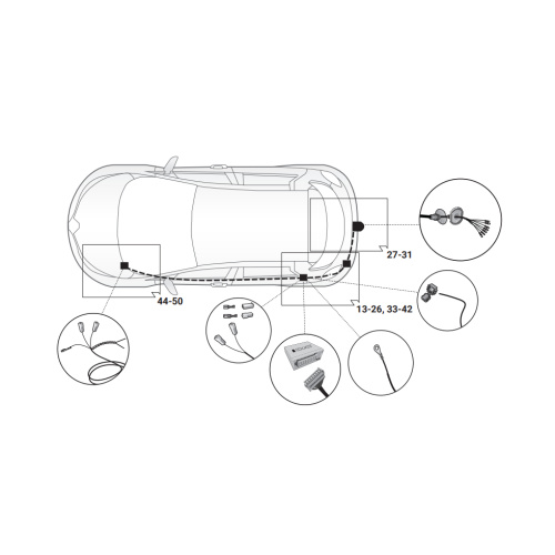 Блок согласования Mercedes-Benz Citan II 2021- Минивэн Универсальный 7pin с отключением парктроника Hak-System Арт. 12500673