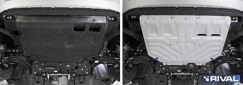Защита картера двигателя и КПП Audi Q3 II (F3) 2018- V - 1.4; 2.0; в т.ч. Sportback с 2019- V - 2.0 Арт. 33303531