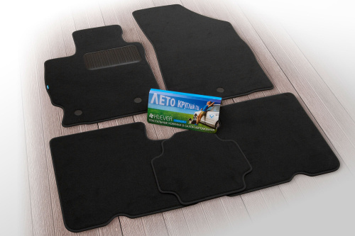 Коврики в салон Lifan X60 I 2011-2015, текстильные Klever premium "PREMIUM", Черный, Арт. KVR03730422110KH