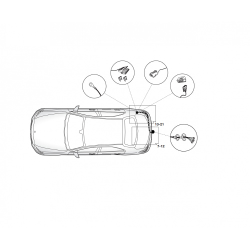 Блок согласования Mercedes-Benz CLS  III (C257) 2017-2021 Седан Универсальный 7pin с отключением парктроника Hak-System Арт. 12040535