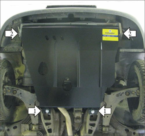Защита картера двигателя и КПП Chevrolet Lanos 2002-2009 Седан V-1,5 FWD для а/м 2005-2009 Арт. 03017