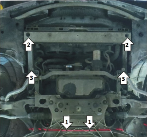 Защита картера двигателя Infiniti M  IV 2010-2013 Седан V-5,6 RWD для а/м 2010-2014 M 56S Арт. 08005