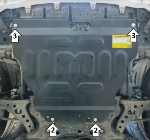 Защита картера двигателя и КПП Toyota Noah III (R80) 2014-2023 Минивэн V-1.8 Арт. 72508