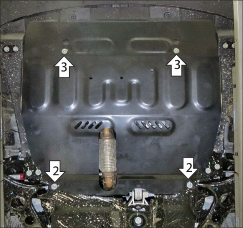 Защита картера двигателя и КПП Changan CS75 Plus II 2022- V-1.5; АКПП; FWD Арт. 57211