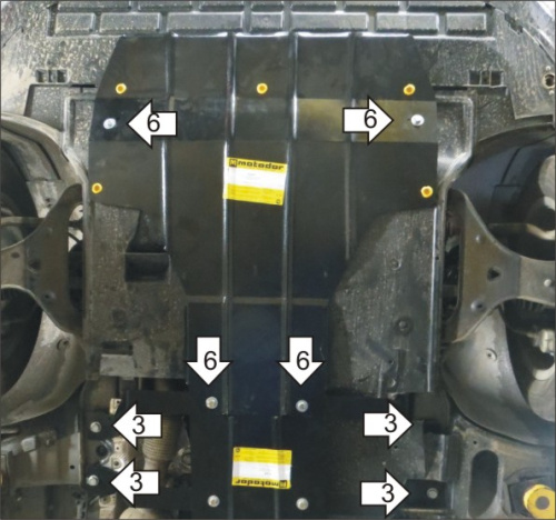 Защита картера двигателя и КПП Mercedes-Benz V-Класс II (W447) 2014- V-2,2D 4WD; только АКПП Арт. 01237