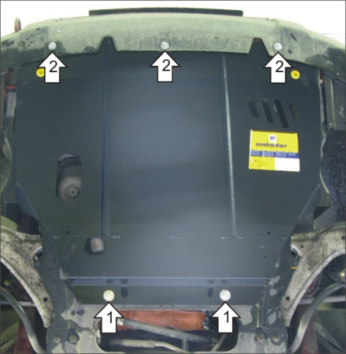 Защита картера двигателя и КПП Citroen Berlingo I (M49) 1996-2002 Минивэн V-1,6D, 1,8D, 1,9D, 2,0D, 1,1, 1,4, 1,6, 1,8 - FWD, 4WD Арт. 01603