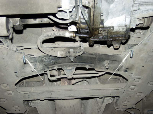 Защита картера двигателя и КПП Peugeot 607 I 2000-2004 Седан V-2,0; 2,2; 3,0; 2,0D; 2,2D; 2,7D Арт. 17.0461
