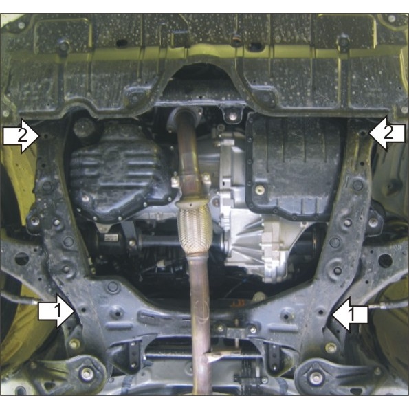 Защита картера двигателя и КПП Toyota Camry VII (XV50) 2011-2014 V-2,0; 2,5 FWD Арт. 72502