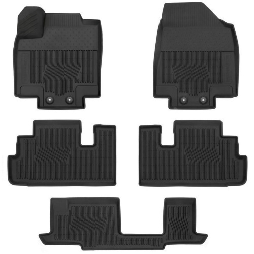 Коврики в салон Nissan Pathfinder V (R53) 2021-, полиуретан оригинал, Черный, 3 ряд цельное сид. Арт. KR7486T089BE