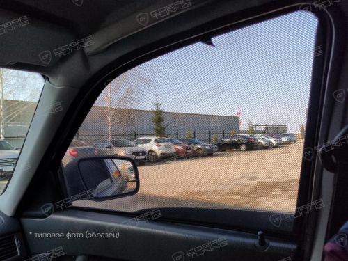 Каркасные шторы Genesis G90 I 2016-2019 Седан, на передние двери, 2 шт, Арт. CTH25416(F)