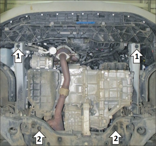 Защита картера двигателя и КПП Hyundai Palisade I 2022- FL V-2.2, 3.5, 3.8 2 Арт. 30904