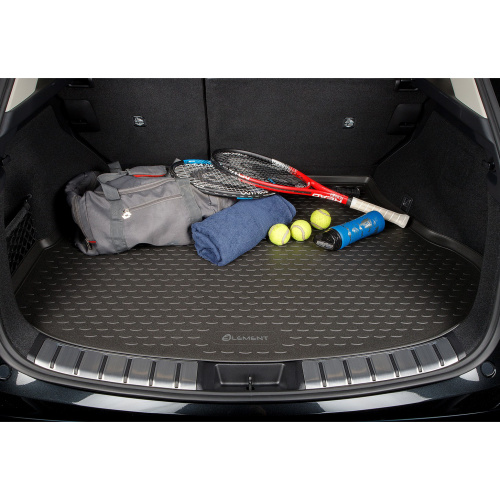 Коврик в багажник Subaru Forester V (SK/S14) 2018-2021, полиуретан Element, Черный, Арт. ELEMENTAN0236B13