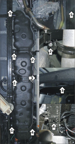 Защита топливного бака Toyota Tundra III 2021- Пикап V-3,5 (усиленная) Арт. 32527