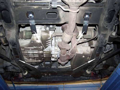 Защита картера двигателя и КПП Kia Carnival I 1998-2002 Минивэн картера ДВС и КПП V-2,5 Арт. 11.0313
