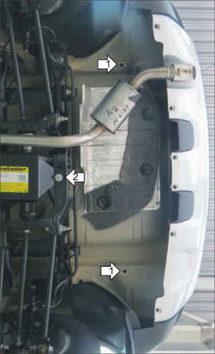 Защита заднего бампера Renault Duster I 2015-2020 FL V-1,5D; 1,6; 2,0 - 4WD Арт. 01735