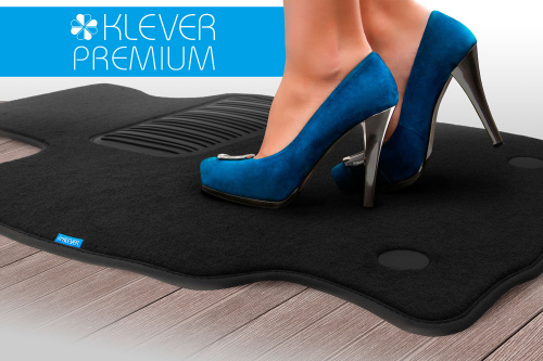 Коврики в салон Lifan X60 I 2011-2015, текстильные Klever premium "PREMIUM", Черный, Арт. KVR03730422110KH