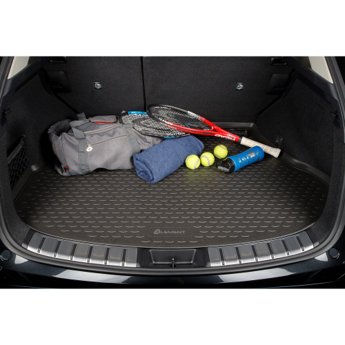 Коврик в багажник Subaru Levorg I 2014-2020 Универсал, полиуретан Element, Черный, Арт. ELEMENTA32155B12