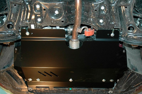 Защита картера двигателя и КПП Skoda Roomster I 2010-2015 рестайлинг Минивэн V-1,2D; 1,4; 1,6 сборка Чехия  Арт. 21.1084