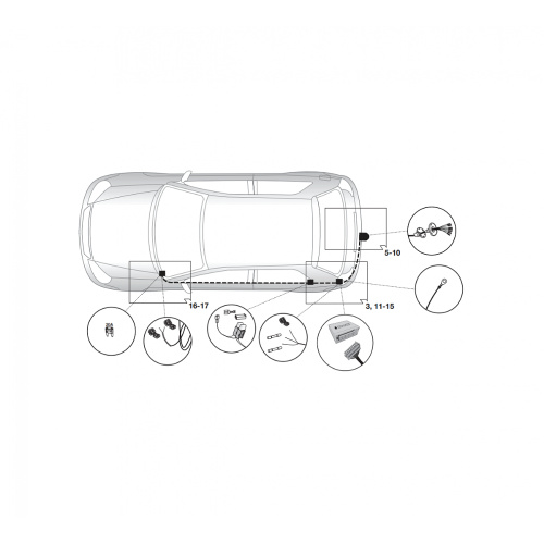 Блок согласования Renault Duster II 2020-2023 Универсальный 7pin с отключением парктроника Hak-System Арт. 12620520