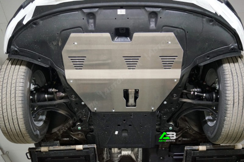 Защита картера двигателя и КПП TCC для Hyundai Tucson, Алюминий 4 мм, арт. ZKTCC00495