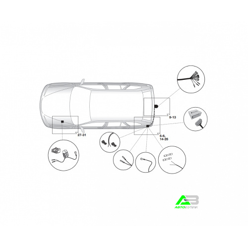 Блок согласования Mazda CX-5 I (KE) 2011-2015 Универсальный 13pin, арт.26120522