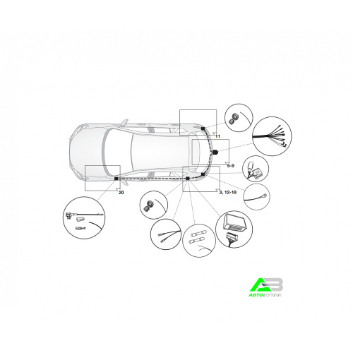 Блок согласования Mazda Mazda3 IV (BP) 2019- Универсальный 7pin с отключением парктроника, арт.16120527