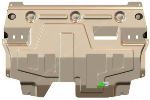 Защита картера двигателя и КПП SHERIFF для Skoda Fabia, Алюминий 4 мм, арт. 21.2419 V1