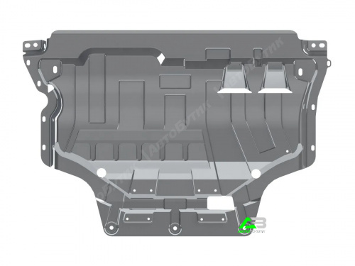 Защита картера двигателя и КПП SHERIFF для Volkswagen Touran, Алюминий 3 мм, арт. 26.3708