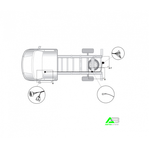Блок согласования Opel Movano II 2010-2019 Универсальный 7pin с отключением парктроника, арт.12500606