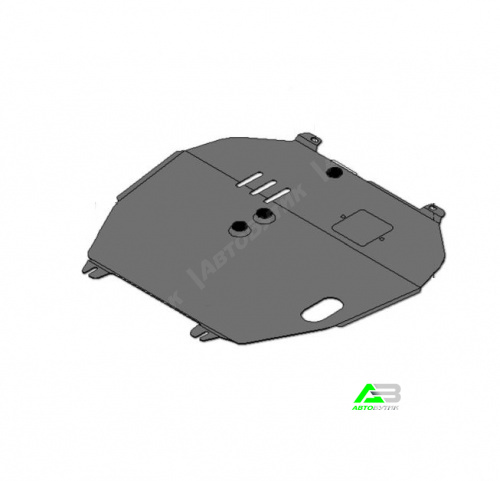 Защита картера двигателя и КПП ALFeco для Citroen C-Crosser, Сталь 2 мм, арт. ALF0404st