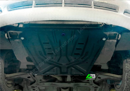 Защита картера двигателя и КПП Rival для Chevrolet Lacetti, Сталь 1,5 мм, арт. 111.1004.3