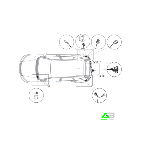 Блок согласования Honda CR-V IV 2011-2015 Универсальный 13pin, арт.26070520