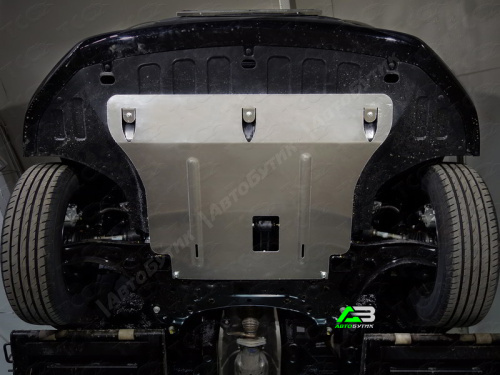 Защита картера двигателя и КПП TCC для Hyundai Solaris, Алюминий 4 мм, арт. ZKTCC00285