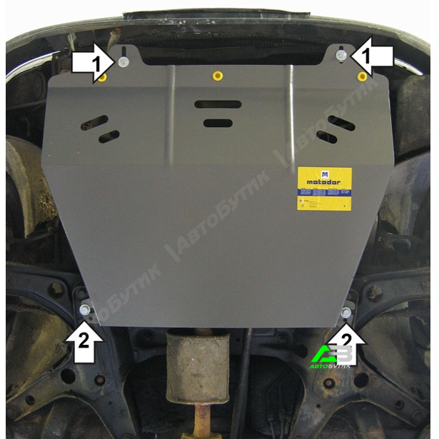 Защита картера двигателя и КПП Motodor для Ford Escort, Сталь 2 мм, арт. 00740