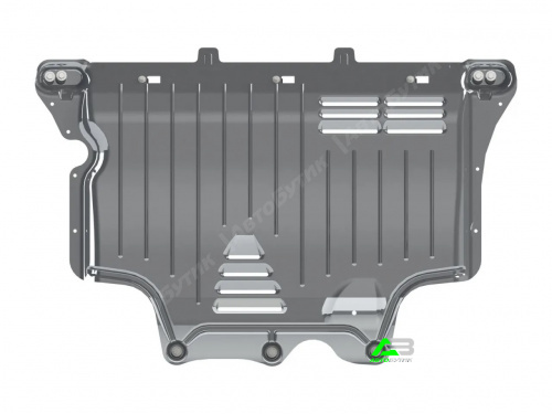 Защита картера двигателя и КПП SHERIFF для Audi Q3, Алюминий 3 мм, арт. 02.3493 V1