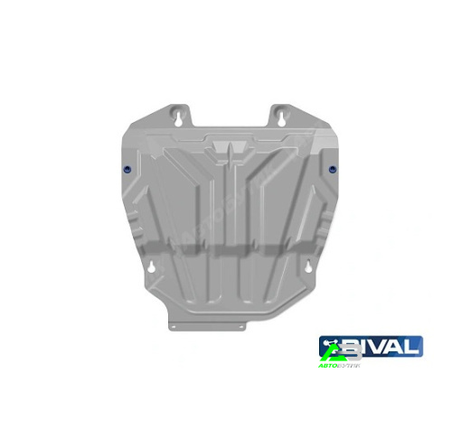 Защита картера двигателя и КПП Rival для Toyota RAV4, Алюминий 3 мм, арт. 33395341
